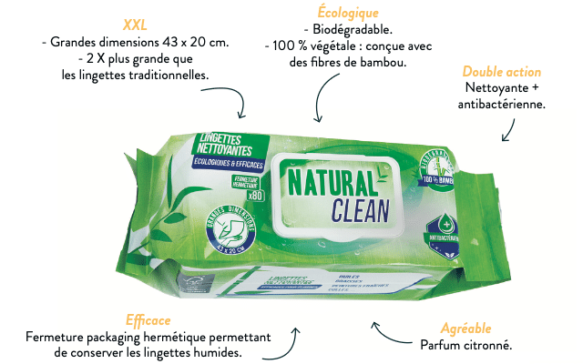 Lingettes 100% bambou, pour les professionnels du bâtiment
