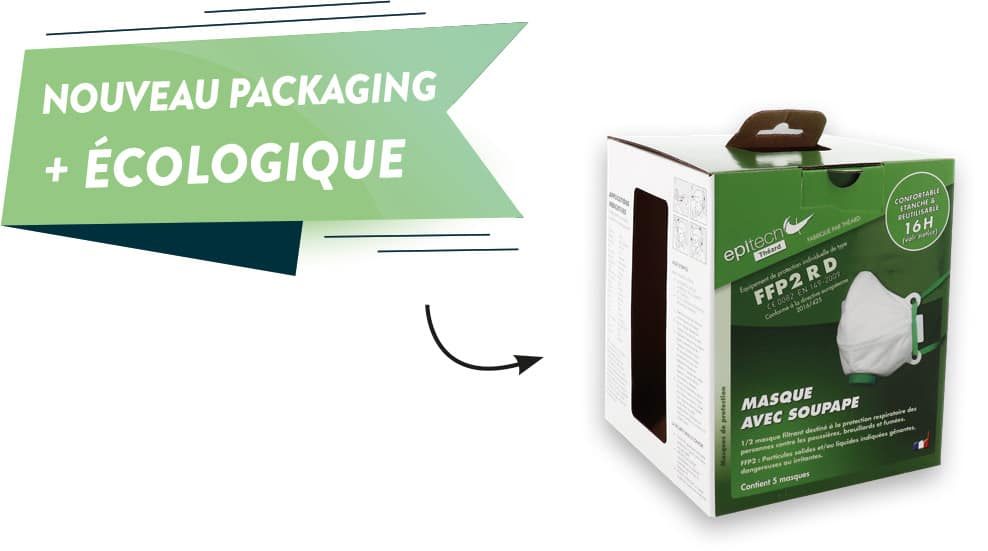 masques packaging écologique
